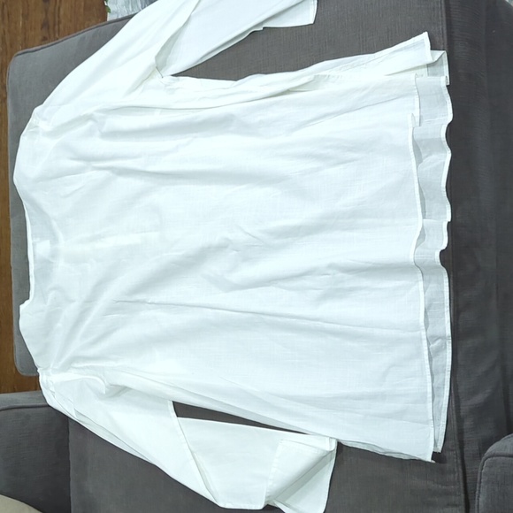 💥50% sale💥Talbots Woman semi sheer lightweight cotton blouse 3X #c124 - Picture 5 of 5